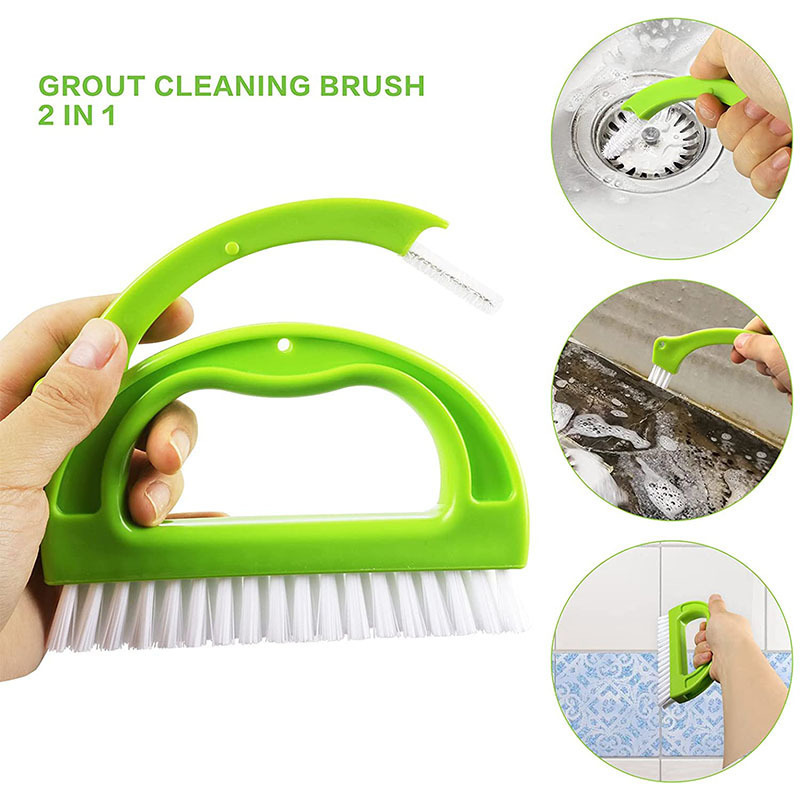 Floor Seam Brush Two-In-One Cleaning Brush Set Kitchen Home Grout Brush Household Multi-Functional Tile Brush Two-Piece Set