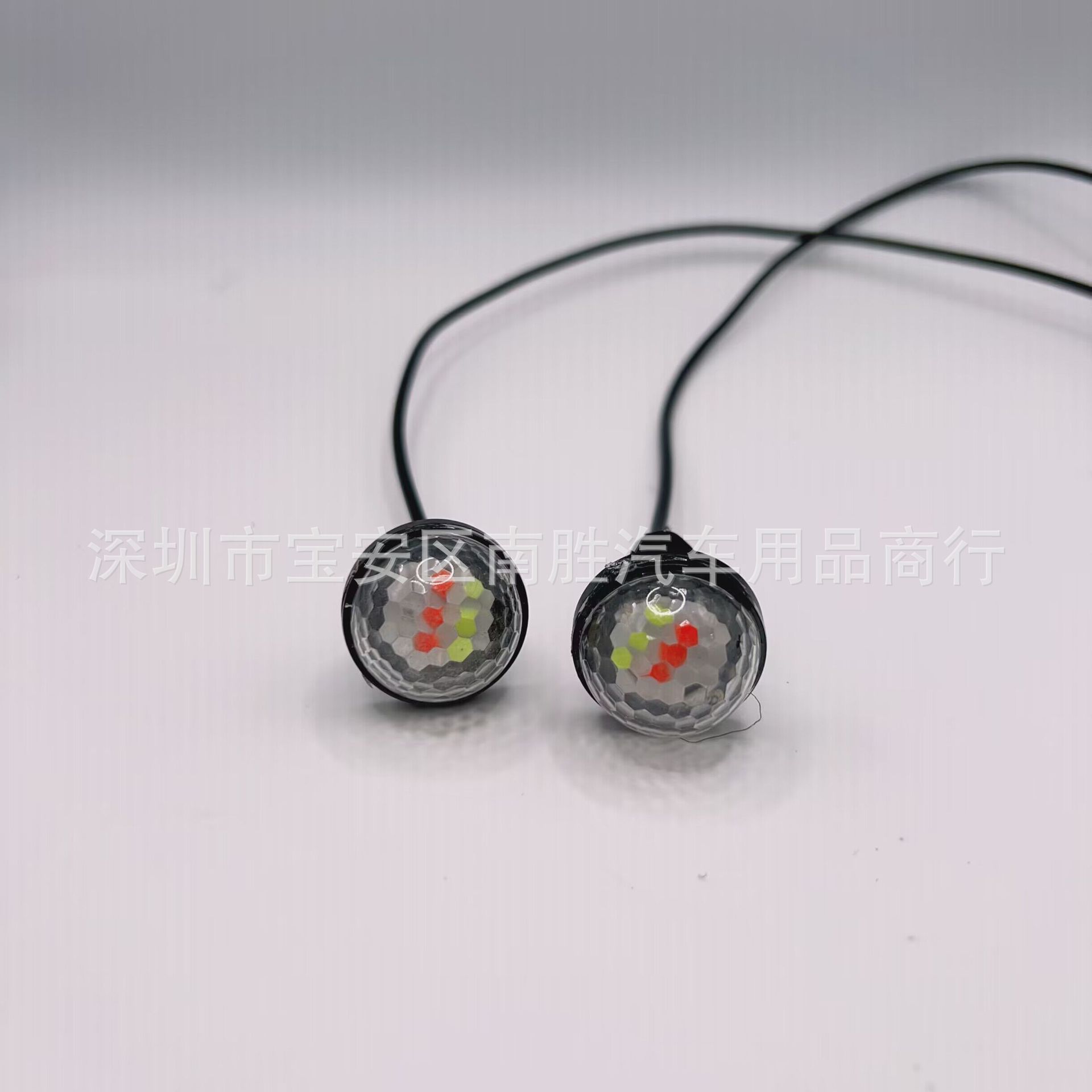 Auto motorcycle 25mm license plate lights electric vehicle modified screw lamp LED double eagle eye light decorative lamp rear tail brake 2