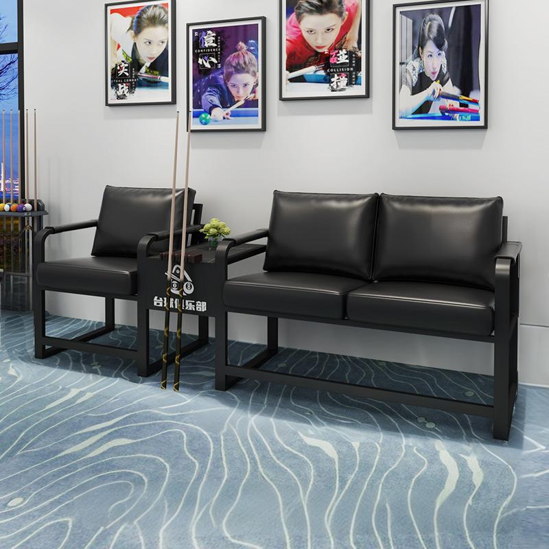 Conjunto de sofá y mesa para sala de billar, sillas de visualización integradas, sillas de descanso sencillas para sala de billar, sofá para ver partidos, sillas de visualización para sala de billar.