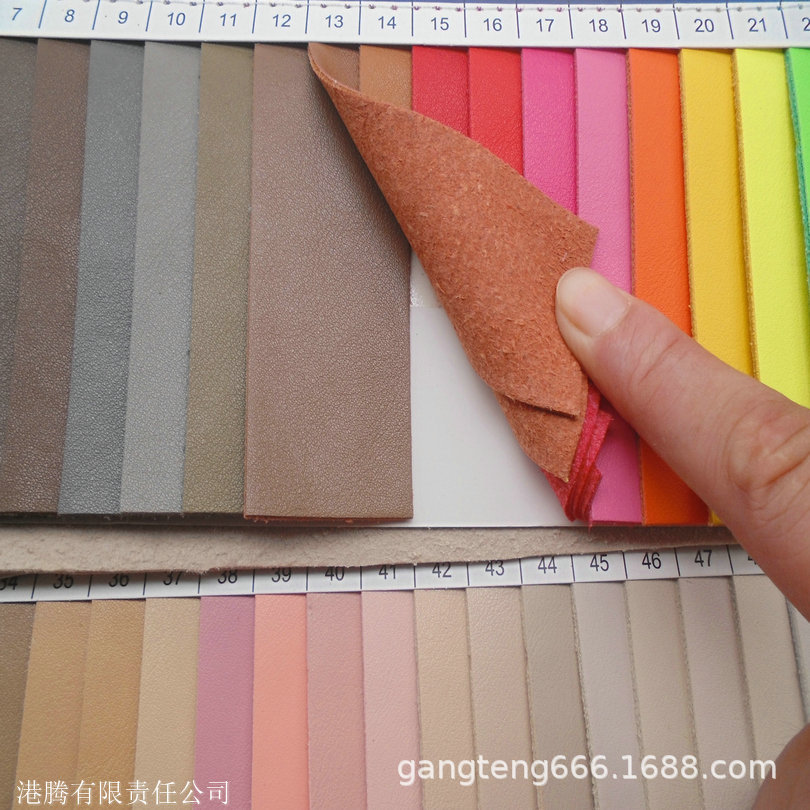 真皮底PU 植皮 环保皮革 厚仿超纤 牛皮绒底 反绒皮屑 生态碎毛底