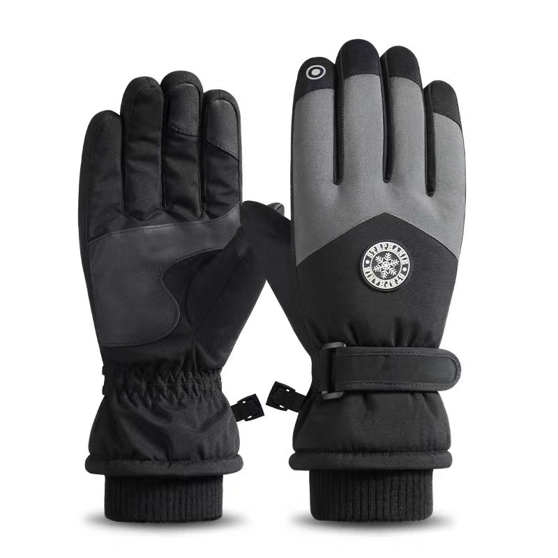 Nuevos guantes de esquí de invierno para hombres y mujeres al aire libre ciclismo impermeable antideslizante pantalla táctil cálido forro polar engrosado transfronterizo al por mayor