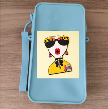 Silikon-Handytasche, Cartoon-Umhängetasche, tragbare Geldbörse, niedliche Mini-Schultertasche für Schülerinnen, Stress-Relief-Bubble-Tasche