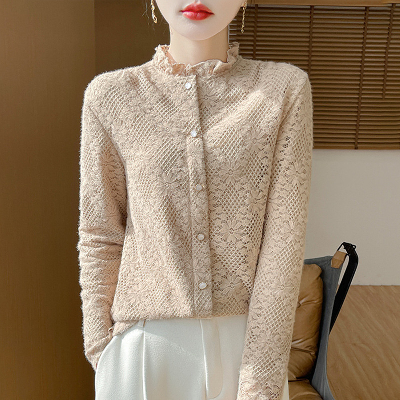 2025 Spring and Autumn New Half Turtle Collar Knitted Cardigan Women's Loose Slim Sweater Temperament Easiest for Match Bottoming Shirt Top 2025 Spring and Autumn New Half Turtle Collar Knitted Cardigan Women's Loose Slim Sweater Temperament Easiest for Match Bottoming Shirt Top