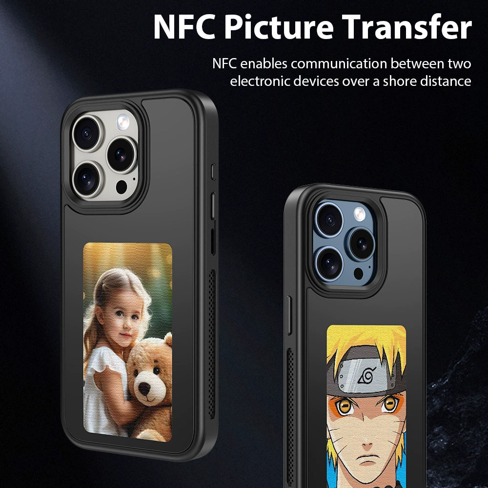 Интеллектуальный чехол с NFC, цветной чернильный экран, DIY чехол для iPhone 13–15