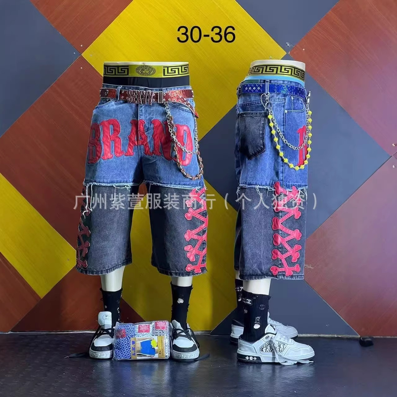 Men Jeans Shorts Wholesale Men's Denim Shorts Cropped Pants Men's Jeans Wholesale
