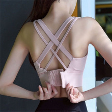 高强度运动内衣女健身大胸防震收副乳大码运动型美背文胸女供应链