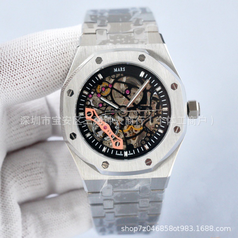 A-P Watch Royal Oak 15407 Fully Automatic Mechanical Watch Waterproof Luminous Steel Belt Men's Cross-Border Export Dropshipping