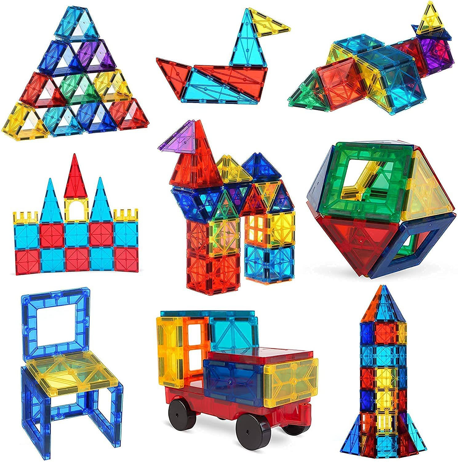 Magnetic constructor, rainbow smart toy for boys