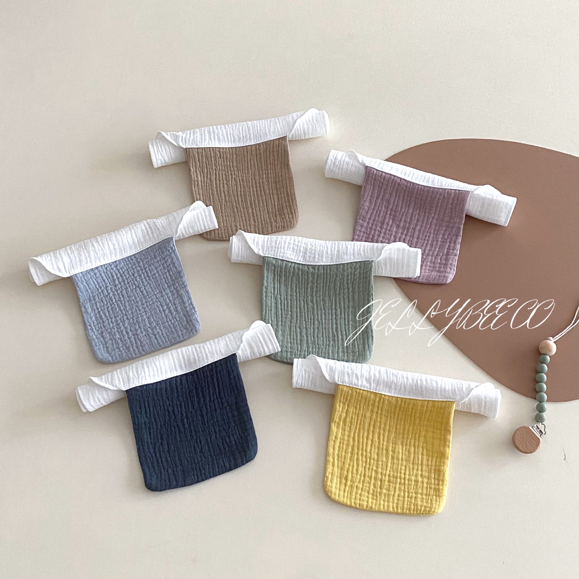 Brand solid color children's cotton sweat towel