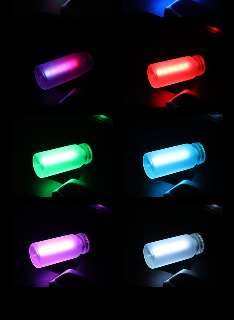 Cross-Border Car USB Indoor Glass Bottle Touch Light, Colorful Ambient Light, Plug-And-Play Bedroom Car Light