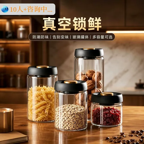 Glass Coffee Powder Sealed Jar Wholesale Coffee Bean Storage Jar Mini Portable Visual Tea Storage Container
