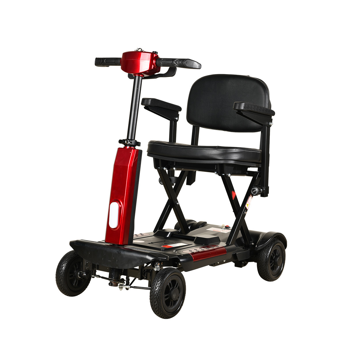 Vehículo plegable automático de cuatro ruedas para ancianos discapacitados, batería de litio conveniente, ciclomotor familiar de ocio, vehículo discapacitado