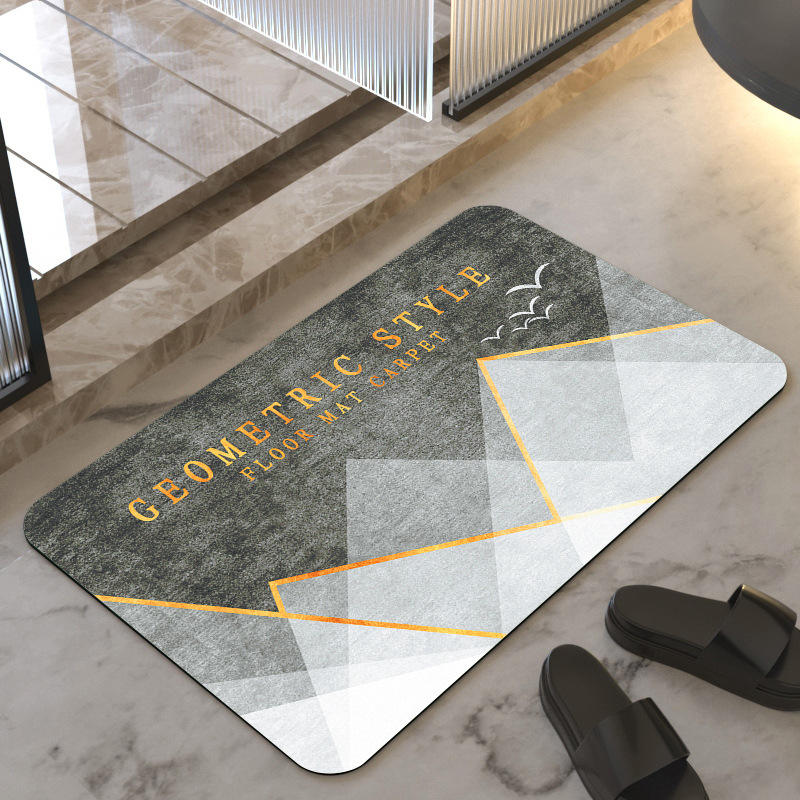 Alfombra absorbente de barro de diatomeas alfombra de piso de baño suave diatomita antideslizante alfombra de piso de baño alfombra de piso de cocina secado rápido