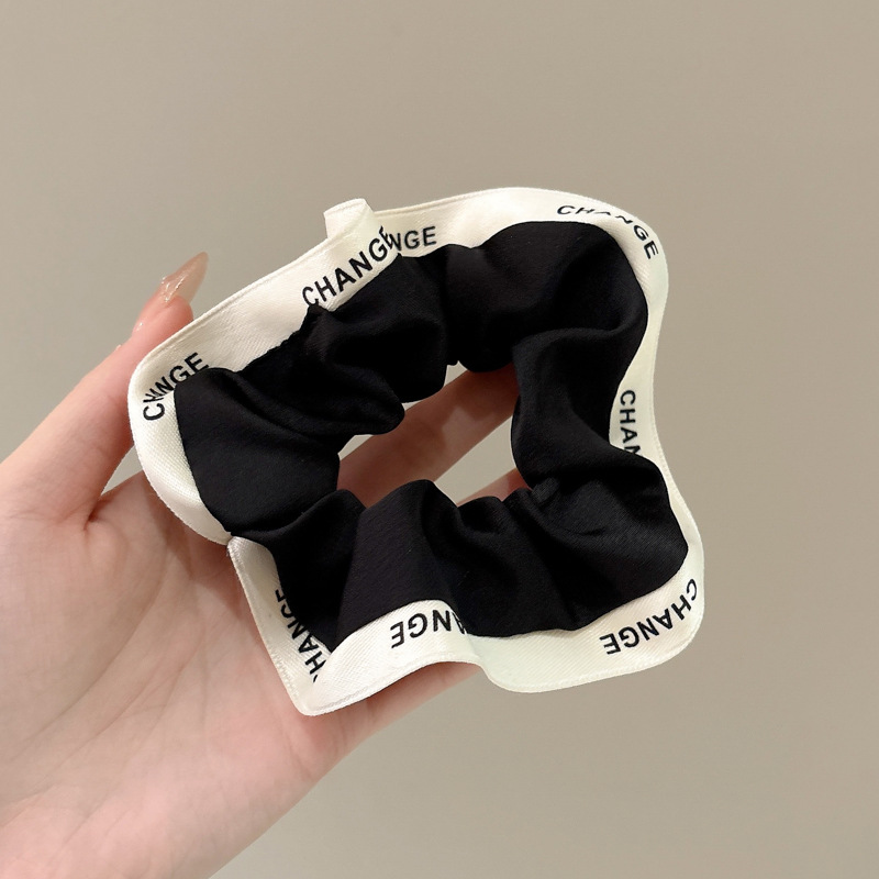 6 # borde de la letra con lazo para el cabello negro-12cm