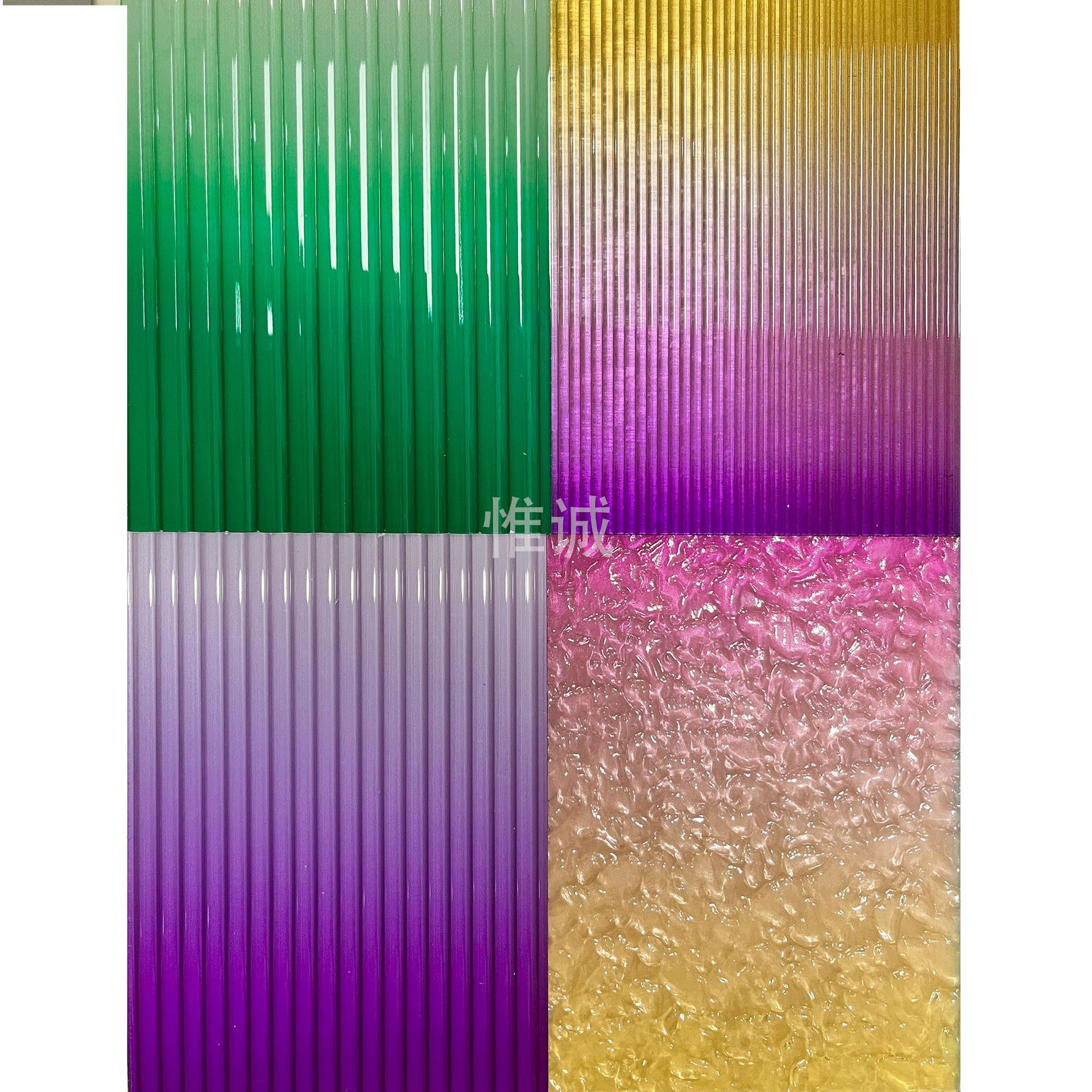 亚克力条纹板渐变色有水波纹石头纹彩色UV印刷有机玻璃板彩印切割