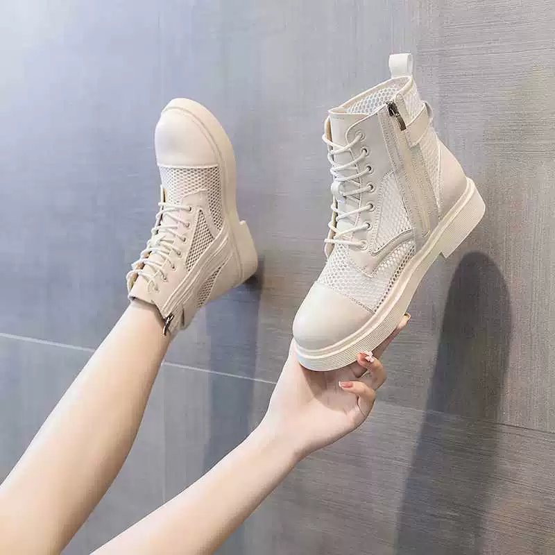 Сетчатые дышащие универсальные тонкие ботинки для отдыха, low boots, 2023, корейский стиль