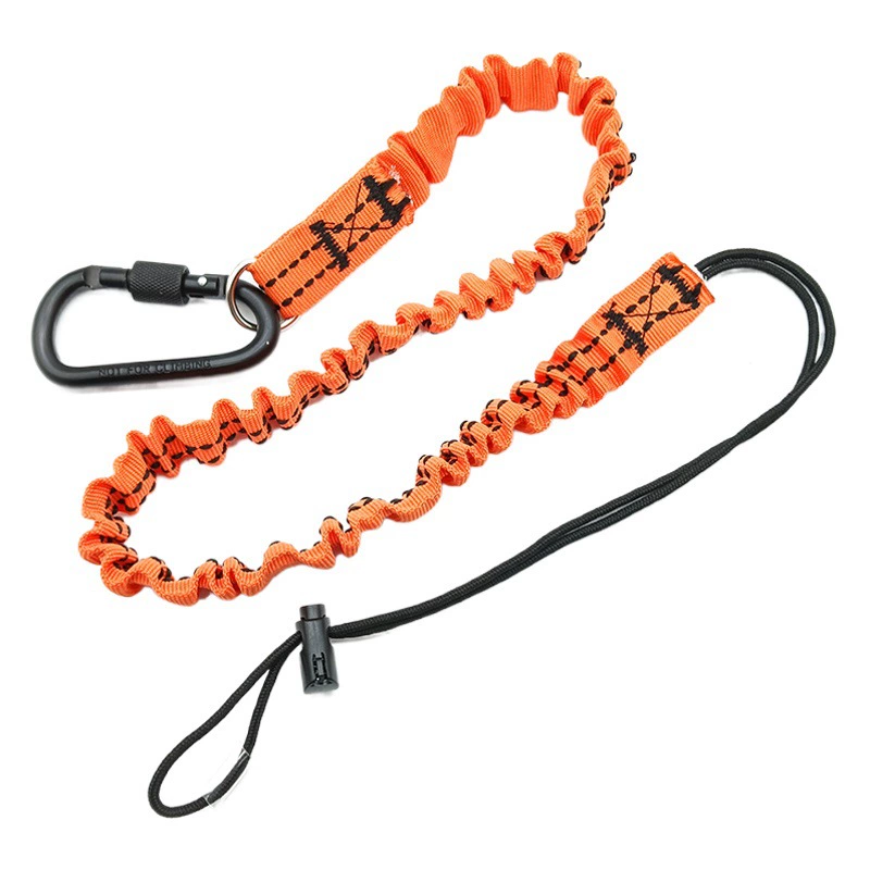 Антиударный страховочный трос для высотных работ, страховочный трос с защитой от потери, телескопический эластичный буферный страховочный трос, страховочный трос для инструментов