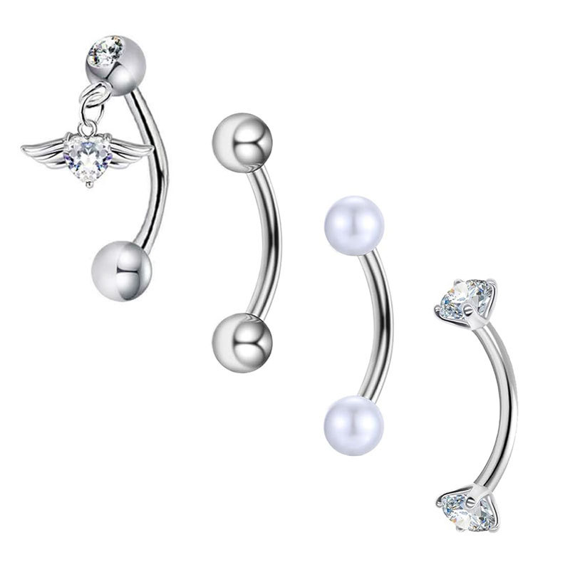 Silver pointed spike labret stud material detail