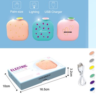 Cross-Border New Baby Electric Nail Polisher USB Rechargeable Electric Nail Polisher with Light Wholesale