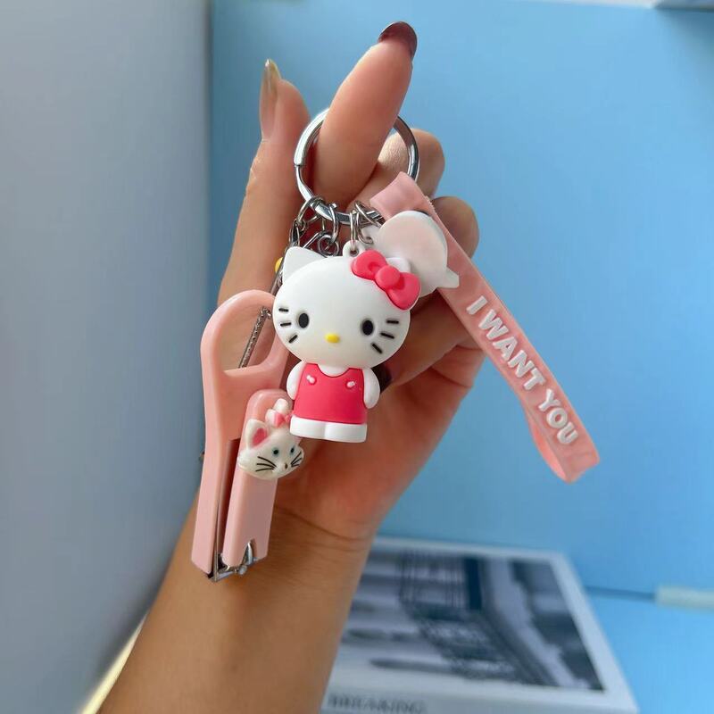 Cartoon Cute Keychain Ear Scoop School Bag Pendant Children's Universal Nail Scissors Exquisite Doll Pendant Key Chain
