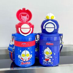 クラシックウルトラマンシリーズ保温カップ子供かわいいストローカップアニメかわいいダブルカップロックカップ蓋カップ