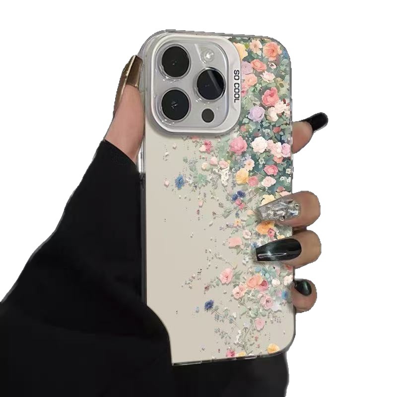 Flower Feast Adecuado para Apple 16Promax Funda para teléfono móvil Carcasa de gas personalizada iPhone15/14/13 Europa y América 12