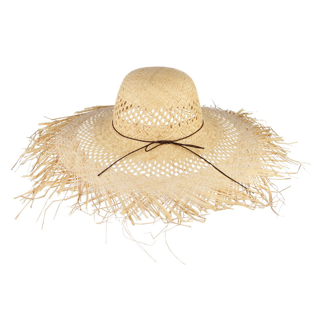 Women's Large Brim Straw Beach Hat For Sun Protection And Summer_voghion.com