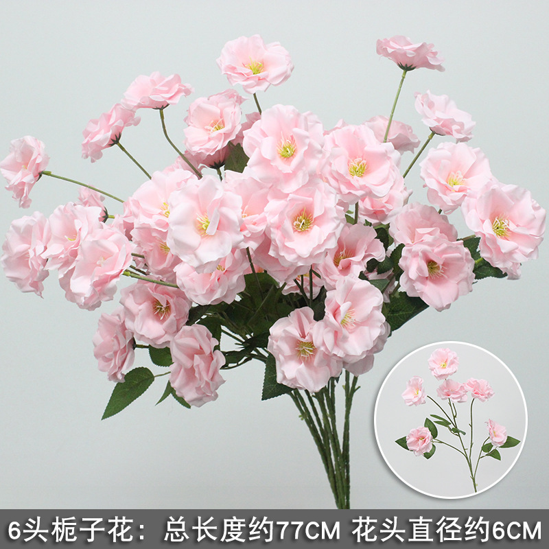 10 flores rosadas bodas flores de seda decoración floral flores falsas hortenida Wenxin Road Artes florales otros