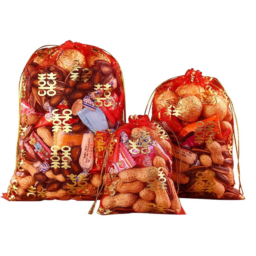 Bolsa de dulces de la boda volver bolsa de gasa de regalo creativo simple bolsa de embalaje de dulces de boda caja de dulces al por mayor