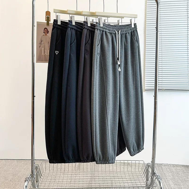 Autumn trousers, leggings for leisure, plus size, fitted