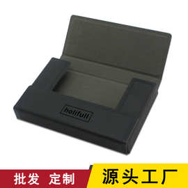 可定LOGO创意日式极简折叠磁吸式PU皮革卡包名片盒名片卡包卡盒