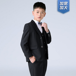 Boys' Suit Autumn New Fat Edition Performance Suit Suit Big Boy Host Formal Dress Factory Plus Fat