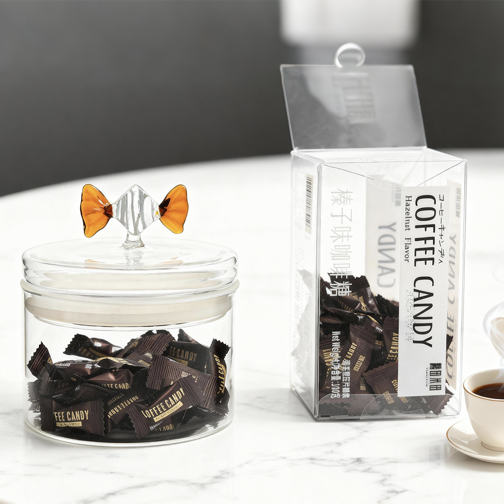 Botella de almacenamiento sellada de caramelo de vidrio, botella de almacenamiento sellada con tapa, botella de almacenamiento de cocina, botella de almacenamiento de frutos secas de bocadillos