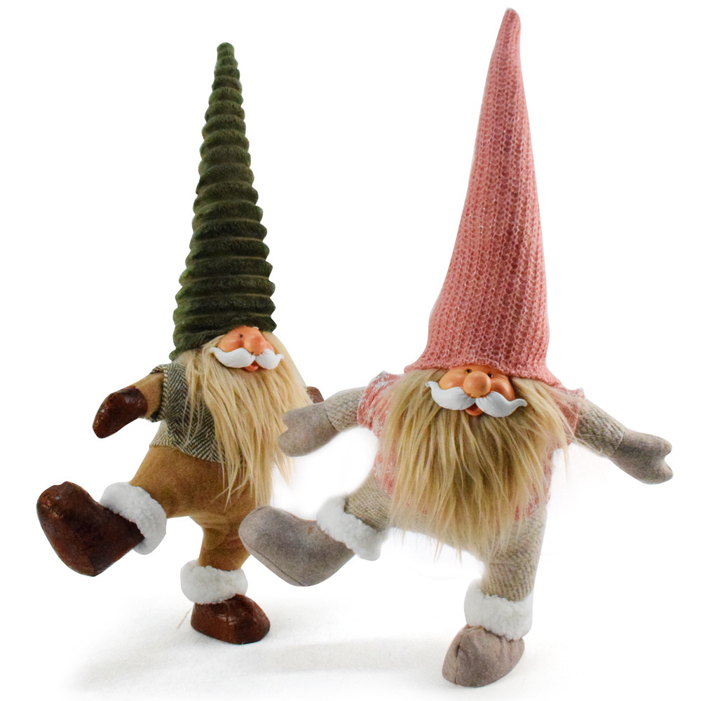 Santa Claus Standing on One Leg, Gnome Faceless Doll, Rudolph Doll, Dwarf Creative Ornament Decoration