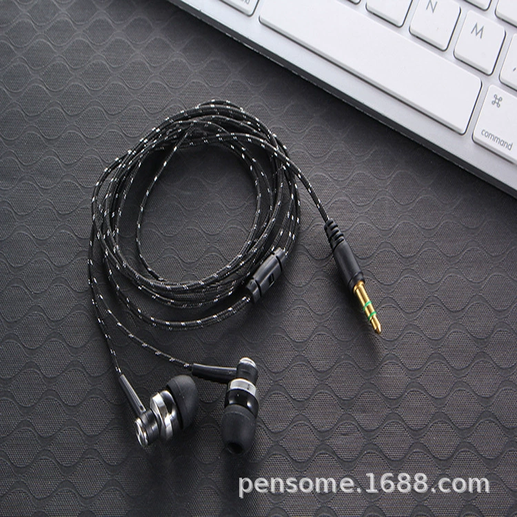 Оптовая продажа, модные MP3/mp4, тканевый шнур, сабвуфер, наушники-вкладыши, плетеный шнур, проводные беруши