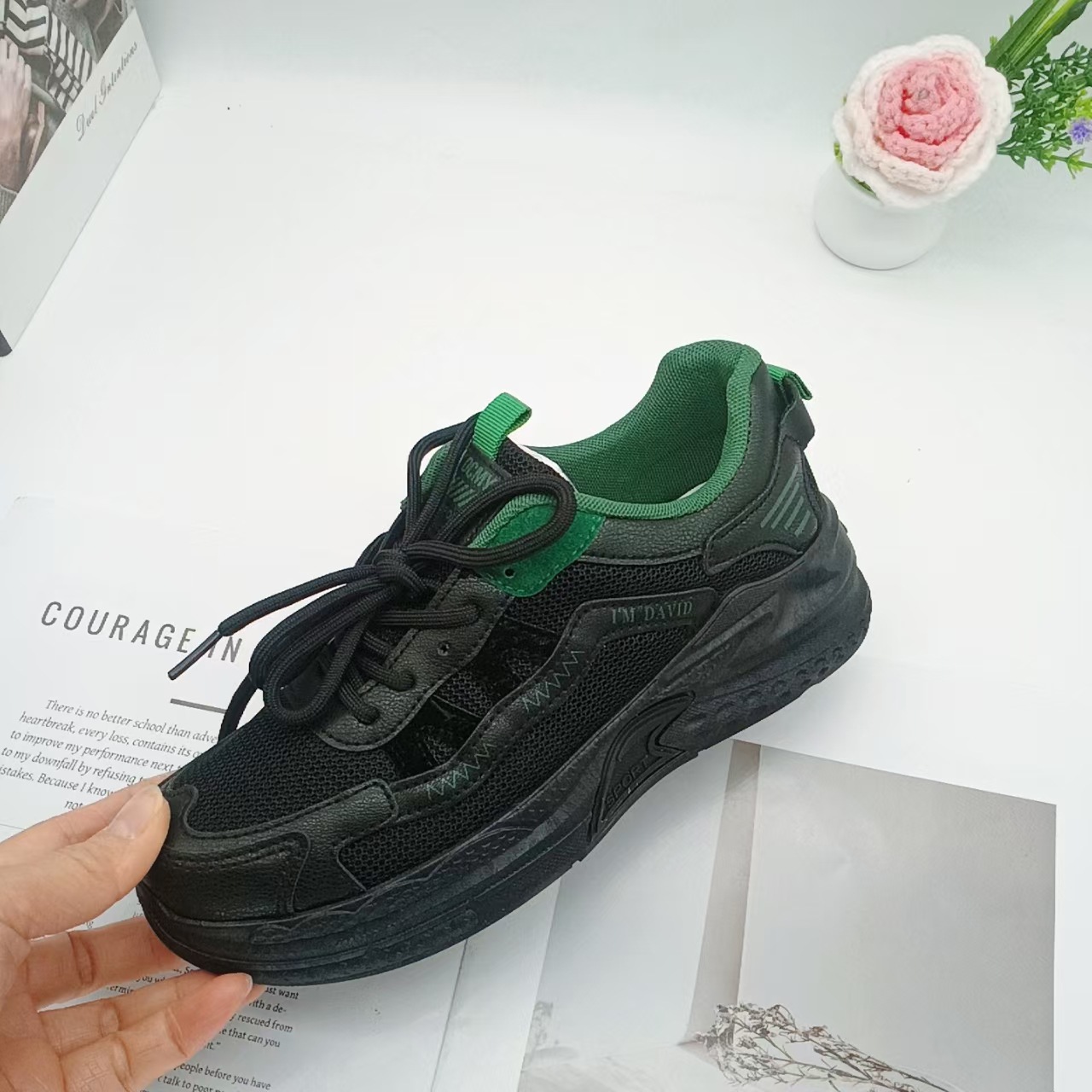 Zapatos de otoño de Double Net 2025, nuevos zapatos de carreras para estudiantes de escuela secundaria, zapatos de moda coreanos, zapatos de papá