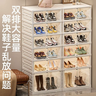 折叠式家用鞋柜鞋架免安装民宿小窄道门口卧室门厅多层置物架鞋柜