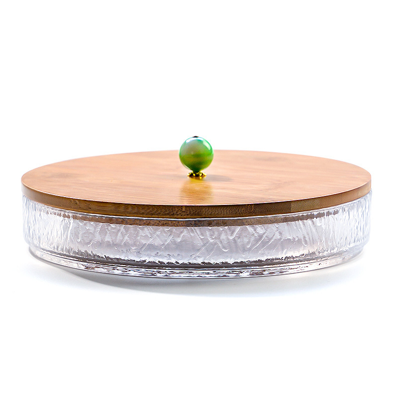 Caja de almacenamiento de pastel de té de vidrio caja de té Pu'er té de múltiples capas titular de pastel de té blanco y negro gabinete de almacenamiento Té conjunto tarro de vidrio