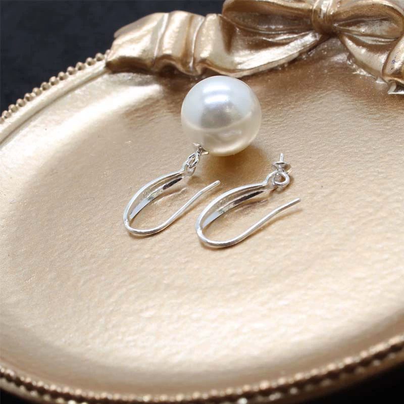 Earrings from pearl jade, accessory, accessories, S925, silver 925 sample