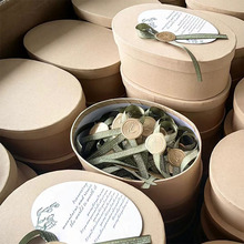 椭圆形牛皮纸烘焙礼盒小红书INS饼干糖果包装盒复古伴手礼 礼品盒