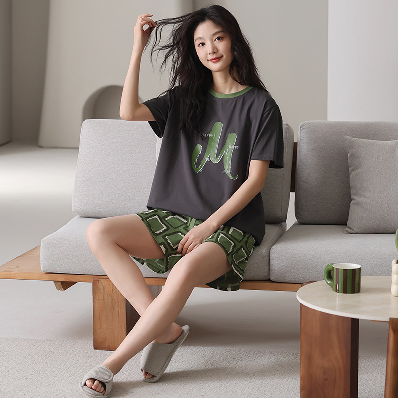 Physical Store high quality Women's Pajamas Summer Modal Short-sleeved suit 2025 New Outfit Home Clothes Physical Store high quality Women's Pajamas Summer Modal Short-sleeved suit 2025 New Outfit Home Clothes