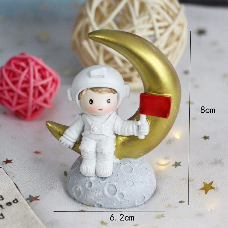 Date D'anniversaire Astronaute Plastique Fête Fournitures De Décoration De Gâteaux display picture 4