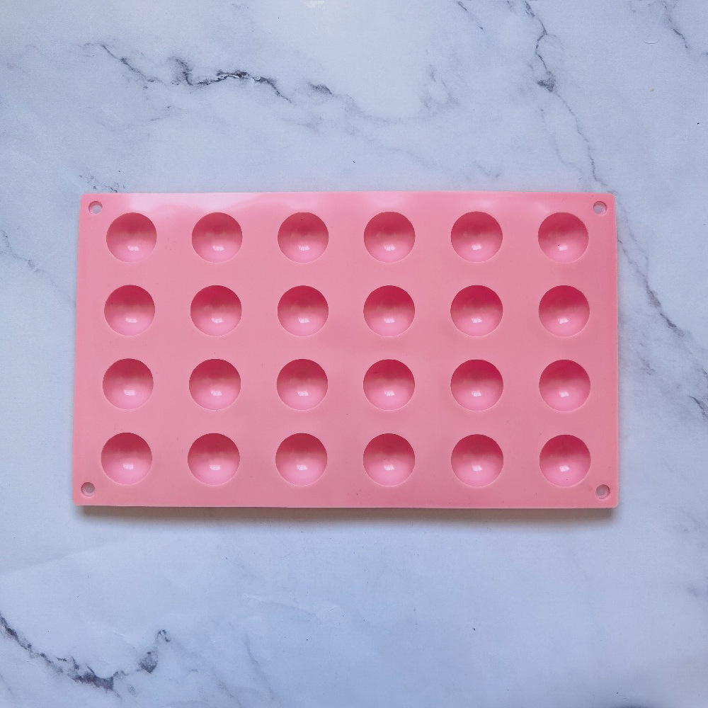 24 pequeñas semicirculares 437 molde de silicona para pastel de chocolate molde de pan herramientas de panadería de jalea