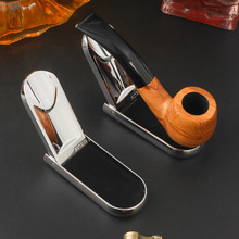 不锈钢烟斗架 折叠式金属单位烟斗架翻盖斗架 烟斗烟嘴展示架配件