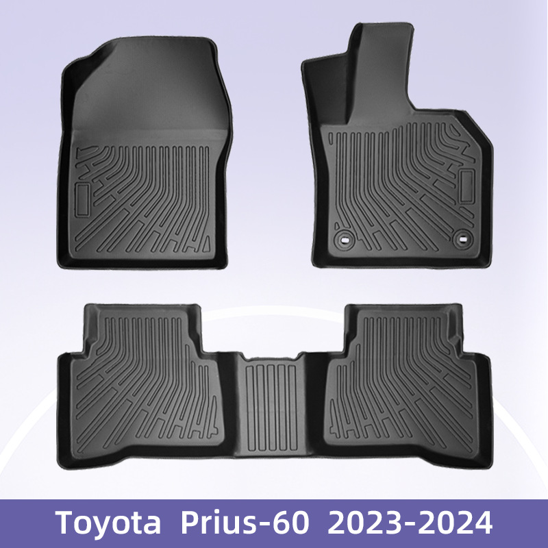 Es adecuado para Toyota Prius - 60 híbrido 2023 - 2024 timón derecho 3D todas las condiciones climáticas almohadilla de pie TPE