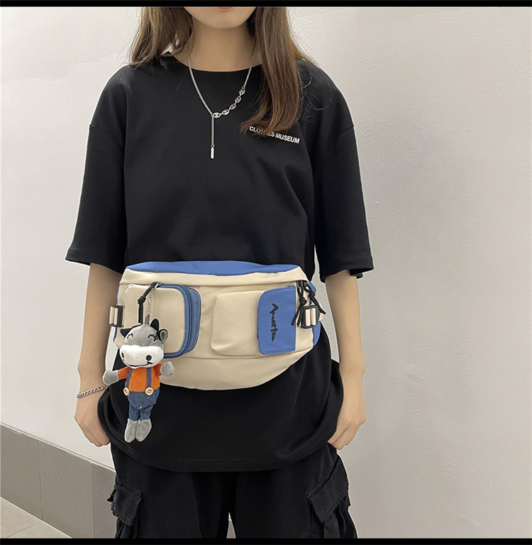 casual Japanese new style small chest bag oneshoulder student sports waist bagpicture3