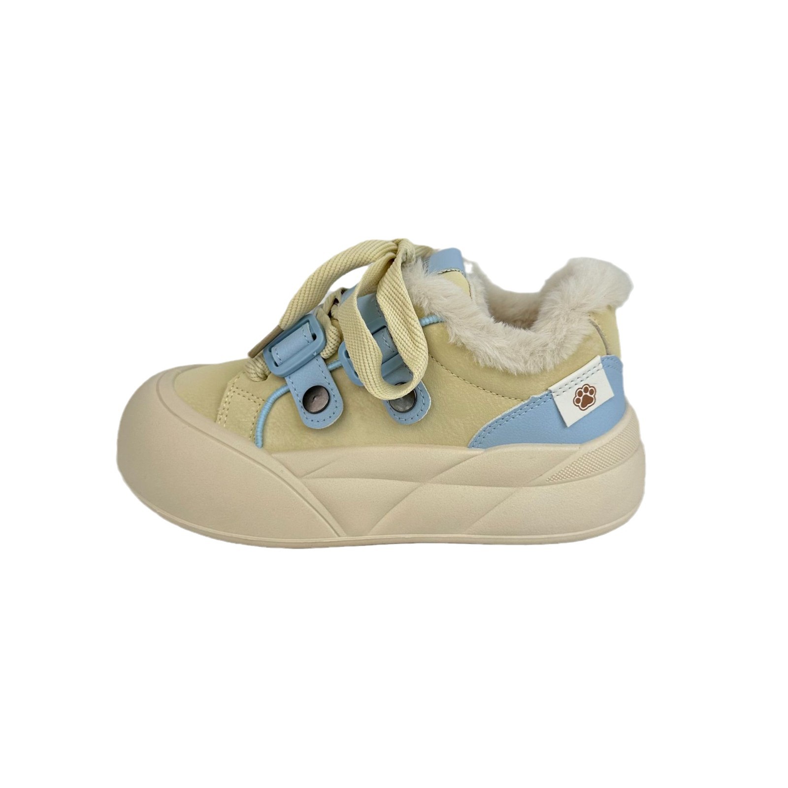 Yuanbo invierno nuevo estilo zapatos de algodón ropa exterior de mujer tendencia de todo fósforo más zapatillas de terciopelo 2025 zapatos de mujer de suela gruesa de cabeza grande