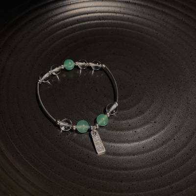 Japan and South Korea Retro summer Party cards Bracelet Sense of design A small minority Lucky Bracelet Cold Light extravagance temperament Hand string