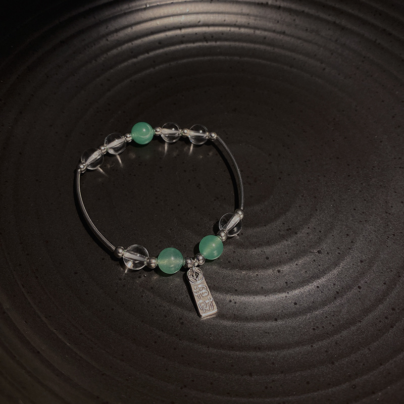 Japan and South Korea Retro summer Party cards Bracelet Sense of design A small minority Lucky Bracelet Cold Light extravagance temperament Hand string