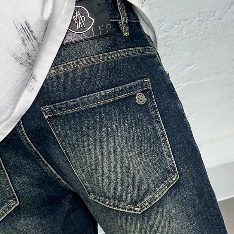 Autumn and Winter Guangzhou Xintang Men's Jeans, Cotton Stretch Korean Style Slim Straight High-End European Quality Pants Wholesale